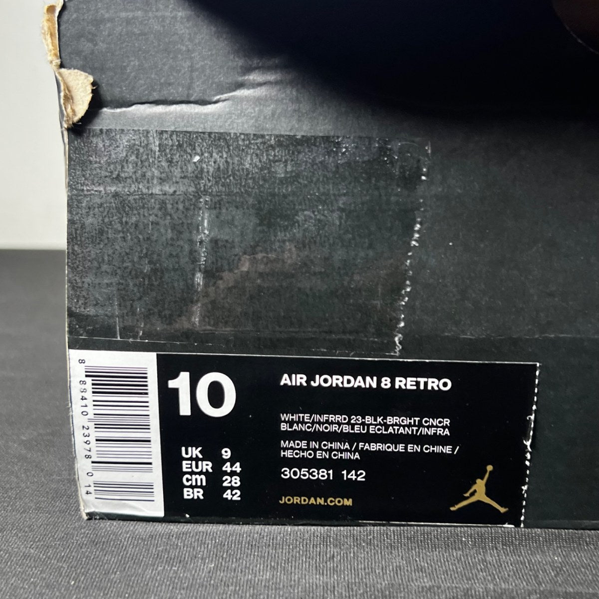 Jordan 8 Retro Three Peat 10 (New Pre-Owned)JordanWhite/Infrared 23-Black-Bright Concord - Image 4