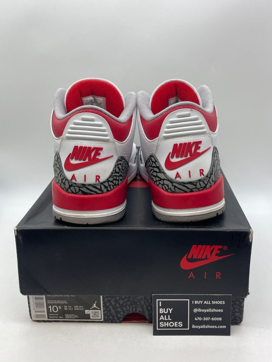 Jordan 3 Retro Fire Red (2022) 10.5 (Heavily Worn Pre-Owned) - Image 3