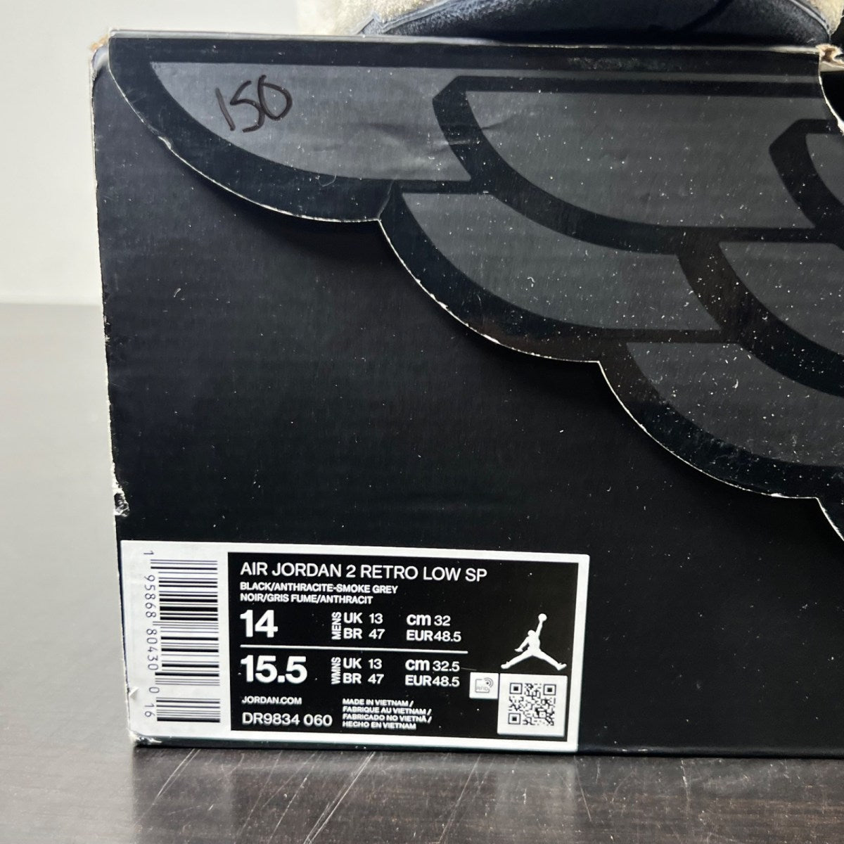 Jordan 2 Retro Low Responsibility 14 (New Pre-Owned)JordanBlack/Anthracite-Smoke Grey-Muslin - Image 5