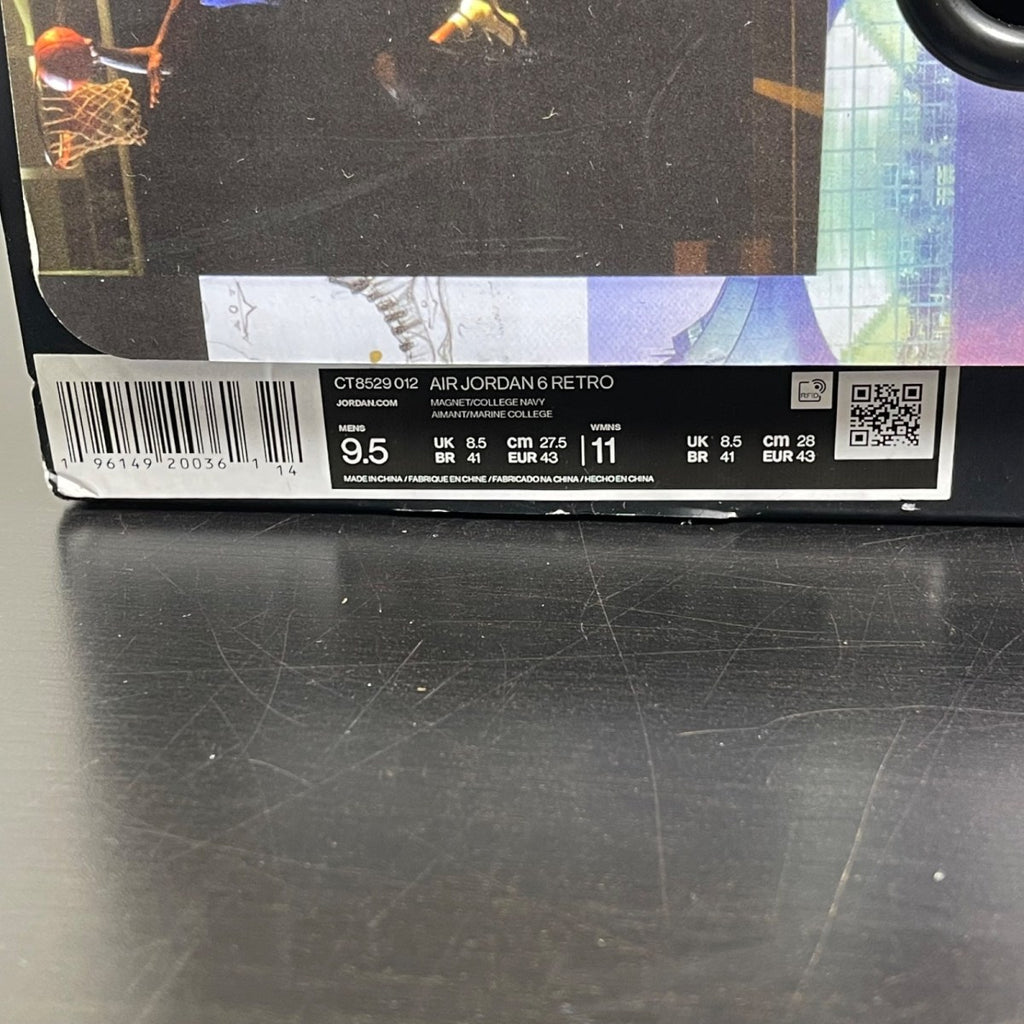 Jordan 6 Retro Georgetown (2022) 9.5 (Moderately Worn Pre-Owned)JordanMagnet/College Navy - Image 7