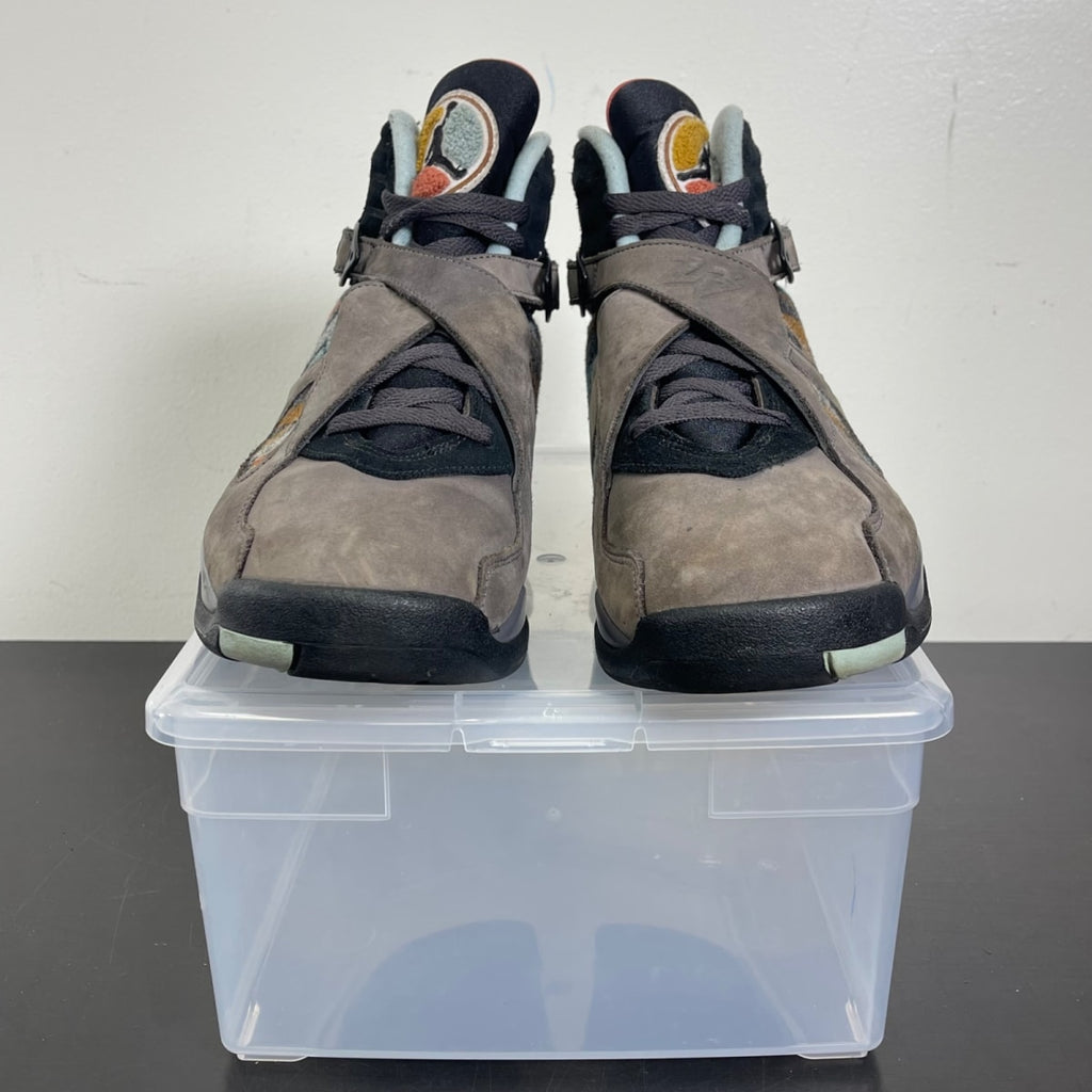 Jordan 8 Retro N7 (2019) 13 (Moderately Worn Pre-Owned)JordanThunder Grey/Light Graphite-Gold Suede-Black - Image 2