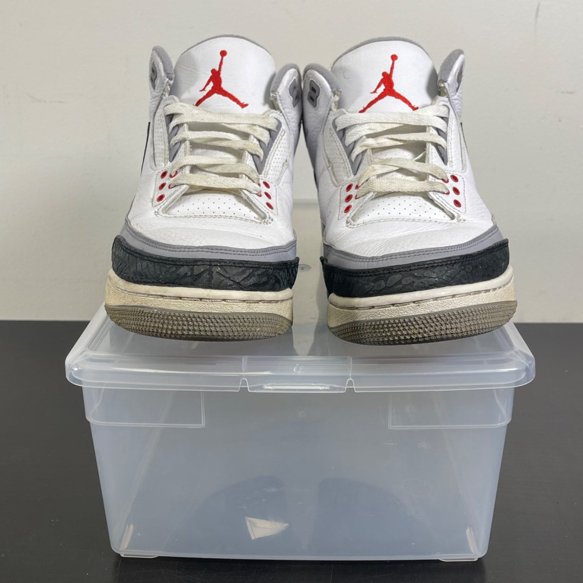 Jordan 3 Retro Tinker Hatfield 11.5 (Moderately Worn Pre-Owned)JordanWhite/Black-Fire Red-Cement Grey - Image 2