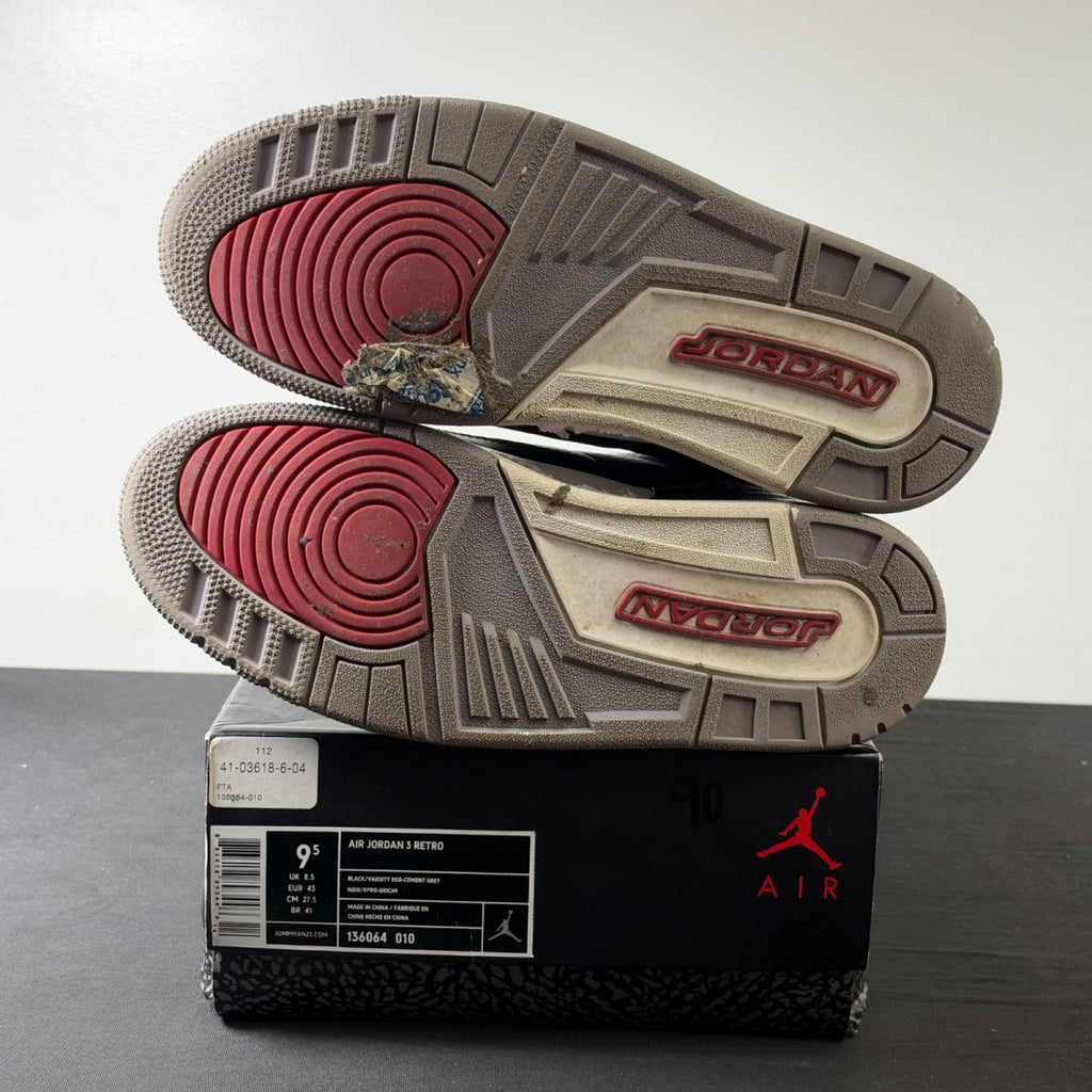 Jordan 3 Retro Black Cement (2011) (Size 9.5) - Image 6