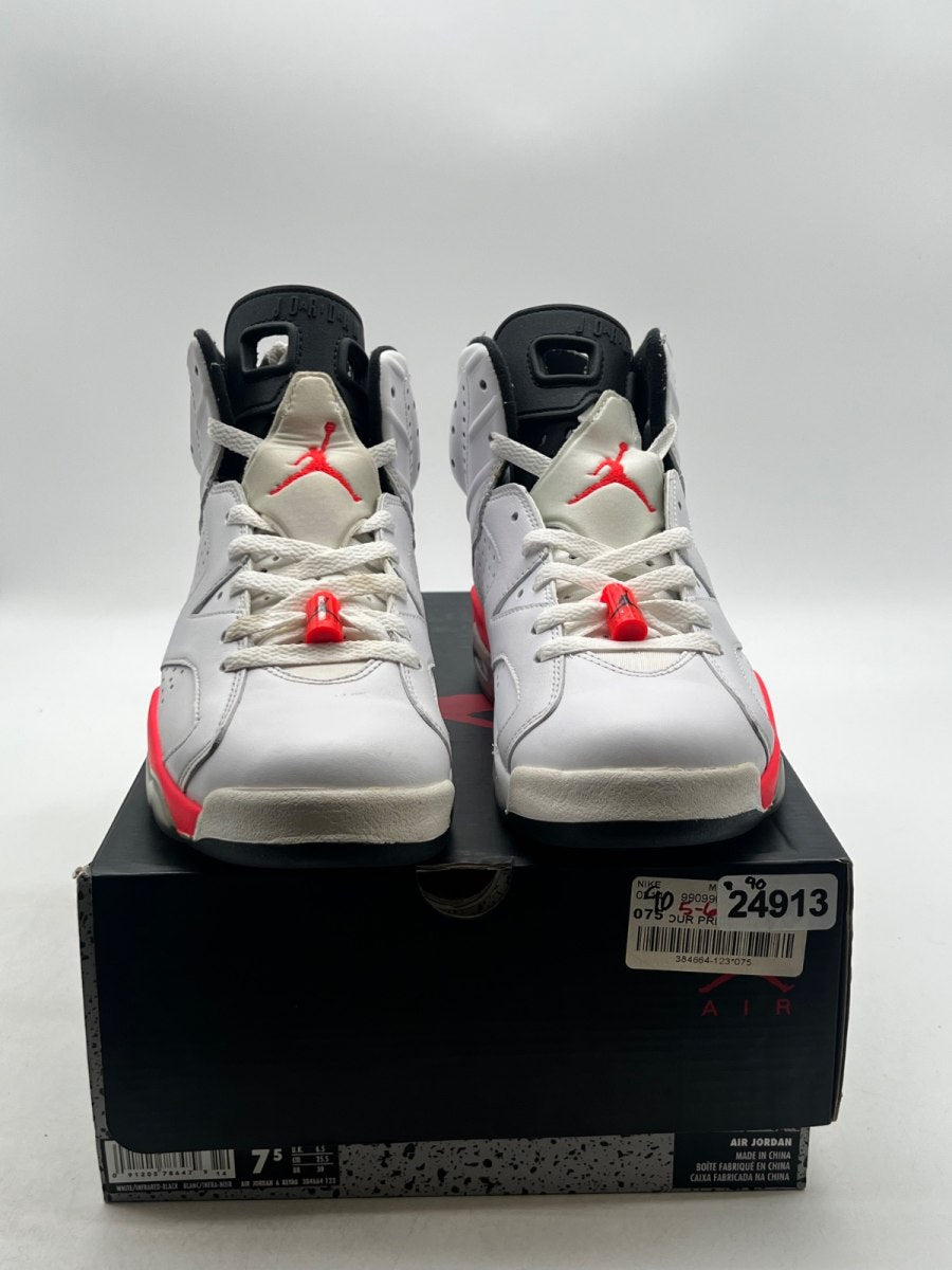 Jordan 6 Retro Infrared White (2014) 7.5 (Lightly Worn Pre-Owned)JordanWhite/Infrared - Image 2