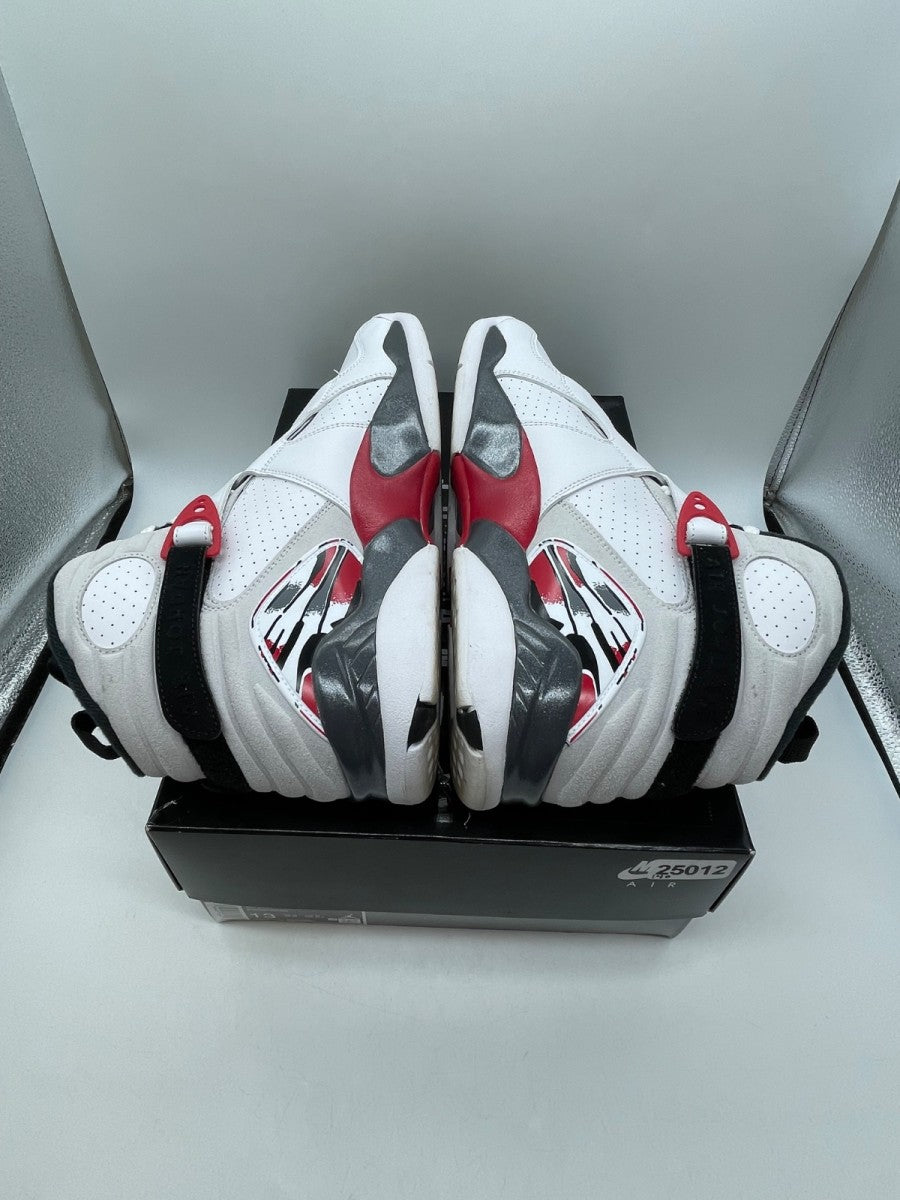 Jordan 8 Retro White True Red (2025) 13 (Moderately Worn Pre-Owned)JordanWhite/Black/True Red - Image 6