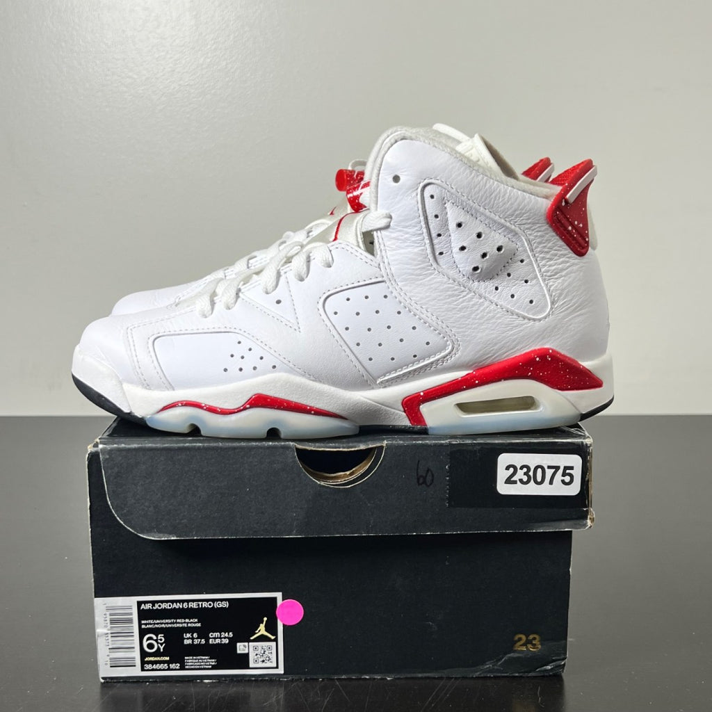 Jordan 6 Retro Red Oreo (GS) 6.5Y (Lightly Worn Pre-Owned)JordanWHITE/UNIVERSITY RED-BLACK - Image 3