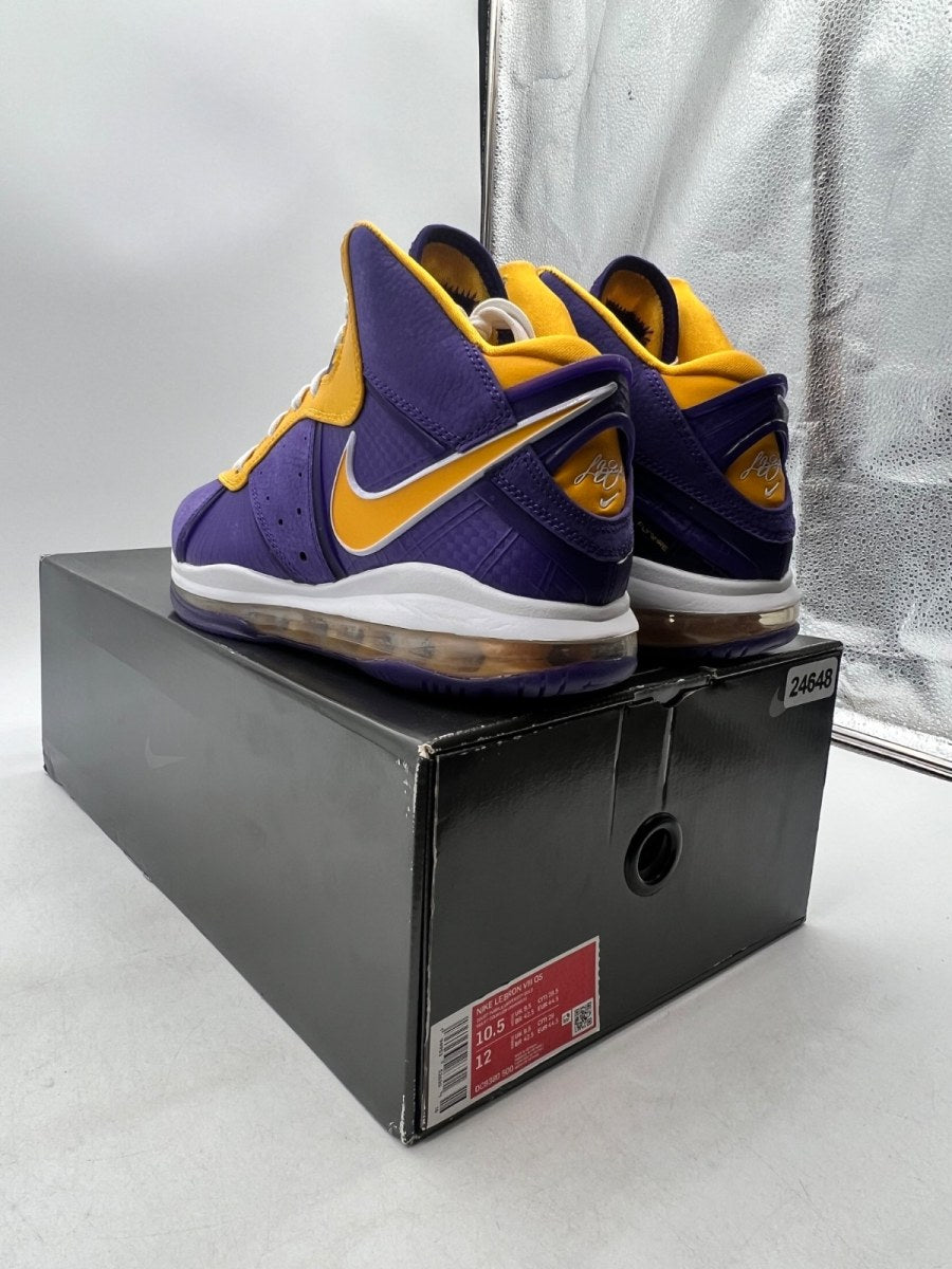 Nike LeBron 8 Lakers 10.5 (Lightly Worn Pre-Owned)NikeCourt Purple/Court Purple-University Gold-University Gold - Image 5