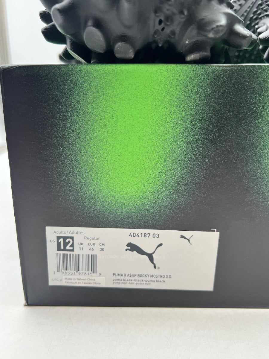 Puma Mostro 3D A$AP Rocky Black 12 (Lightly Worn Pre-Owned)PumaPUMA Black - Image 6