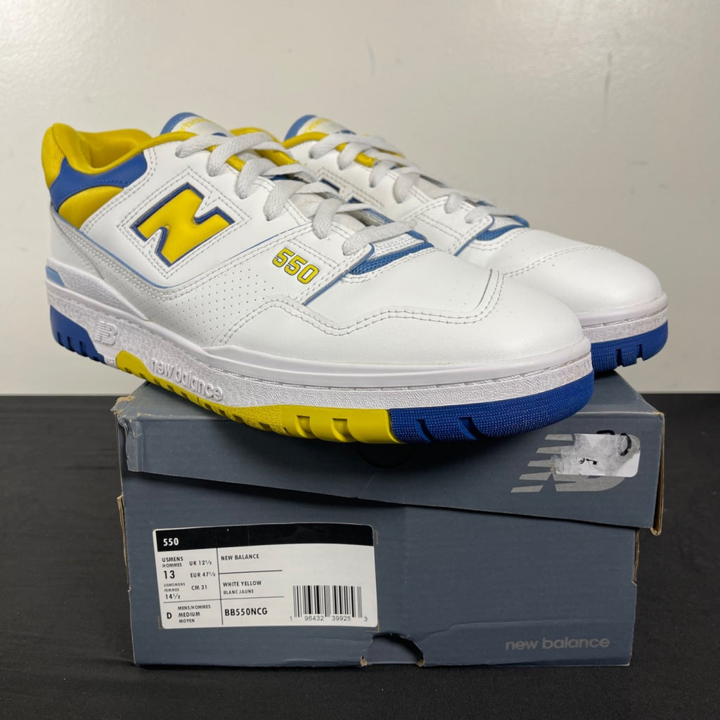 New Balance 550 LA Rams 13 (Moderately Worn Pre-Owned)New BalanceWhite/Honeycomb/Heritage Blue - Image 1