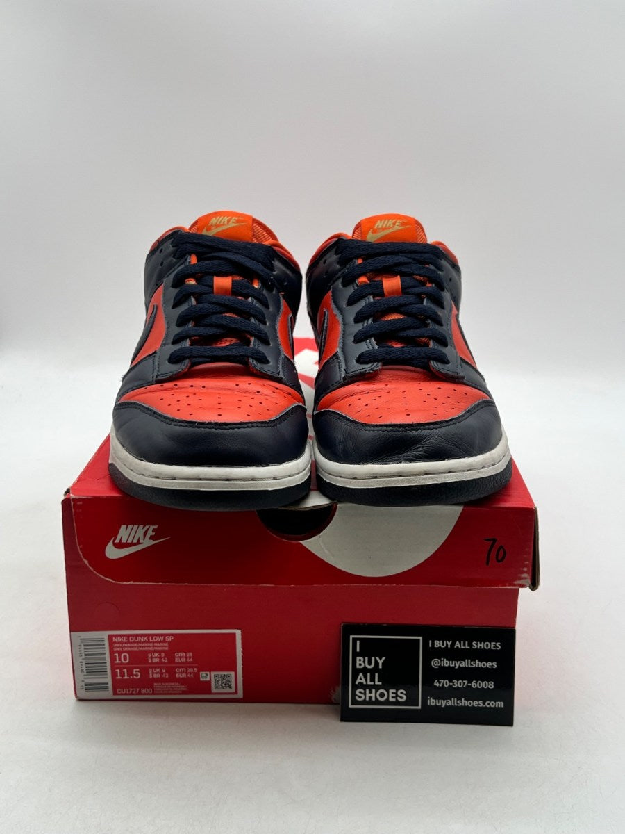 Nike Dunk Low SP Champ Colors University Orange Marine (2020) 10 (Heavily Worn Pre-Owned) - Image 2