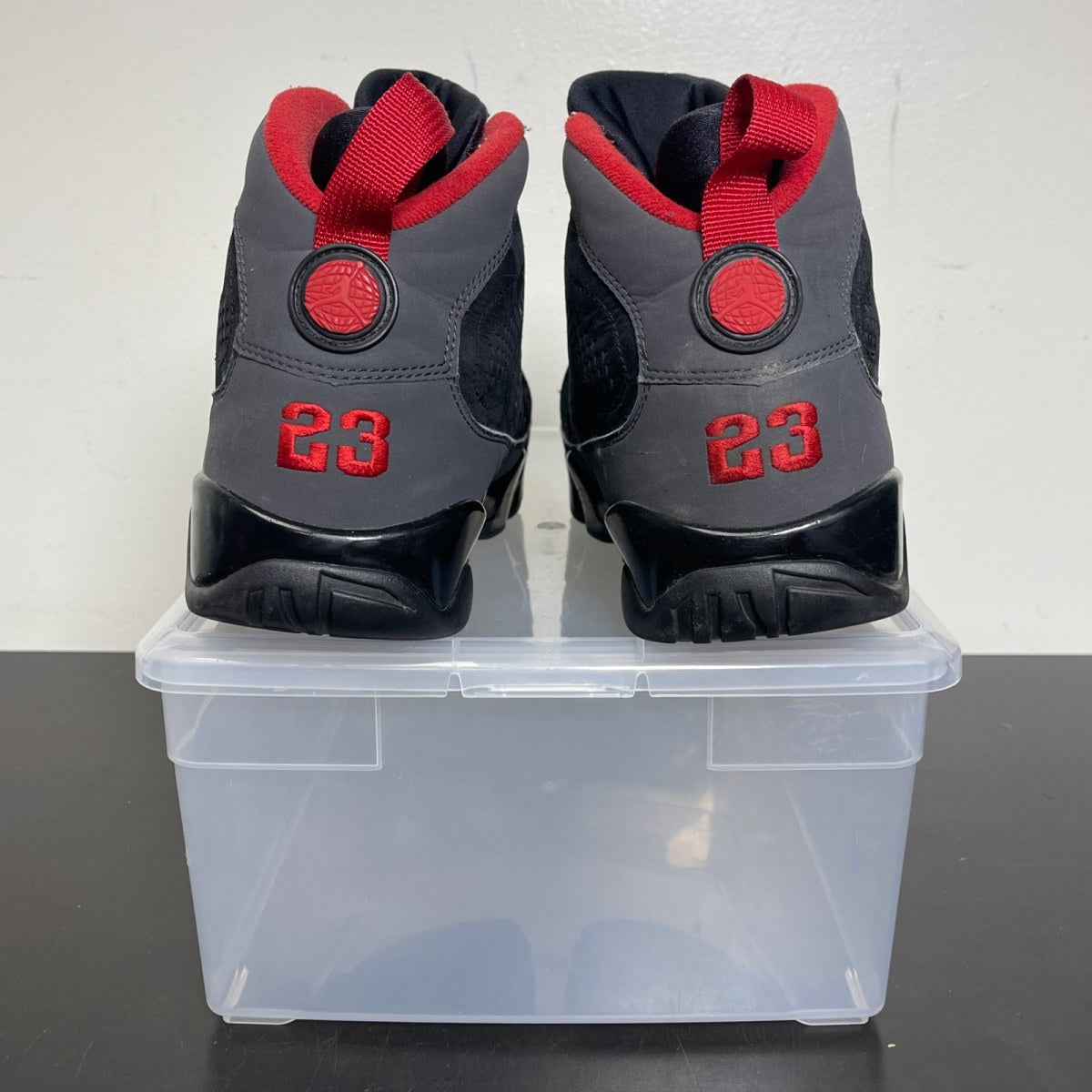 Jordan 9 Retro Charcoal 10 (Moderately Worn Pre-Owned)JordanBlack/Dark Charcoal-True Red - Image 4