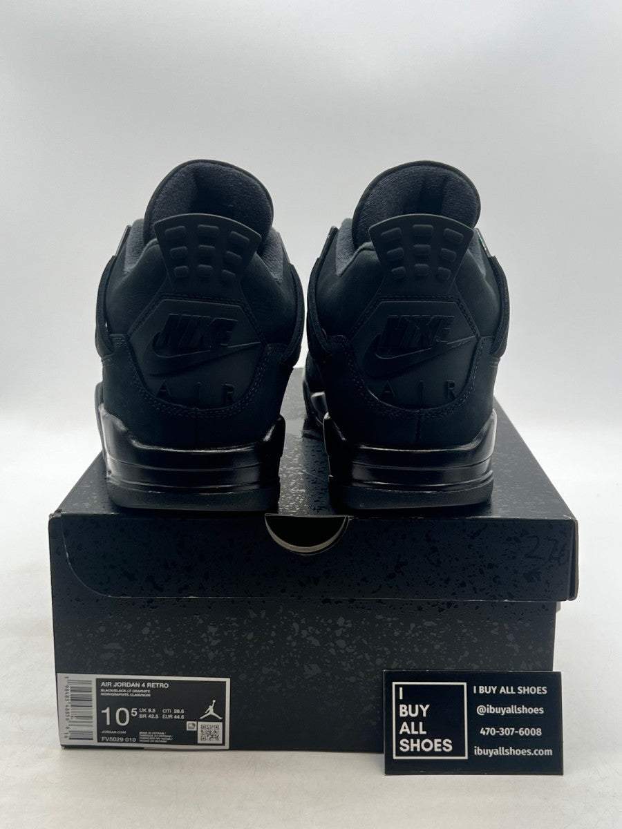 Jordan 4 Retro Black Cat (2025) 10.5 (VNDS Pre-Owned) - Image 3