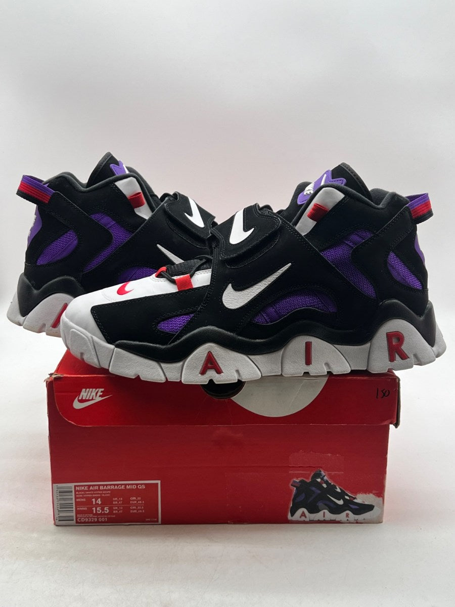 Nike Air Barrage Mid Raptors 14 (Lightly Worn Pre-Owned) - Image 1