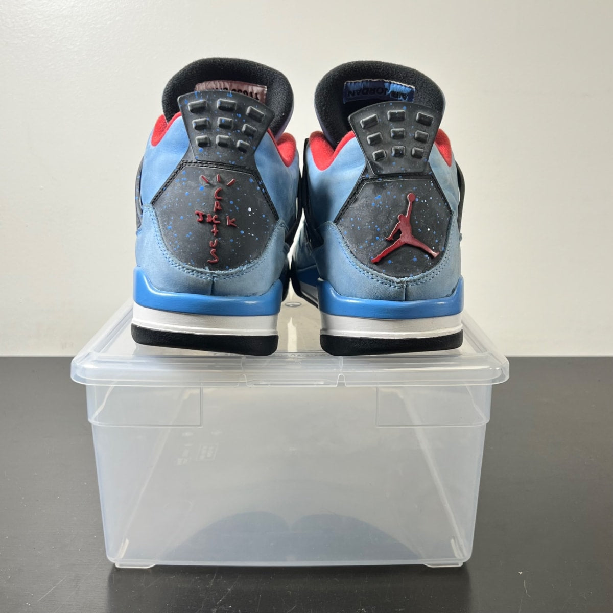 Jordan 4 Retro Travis Scott Cactus Jack 11 (Heavily Worn Pre-Owned)JordanUniversity Blue/Black-Varsity Red - Image 4