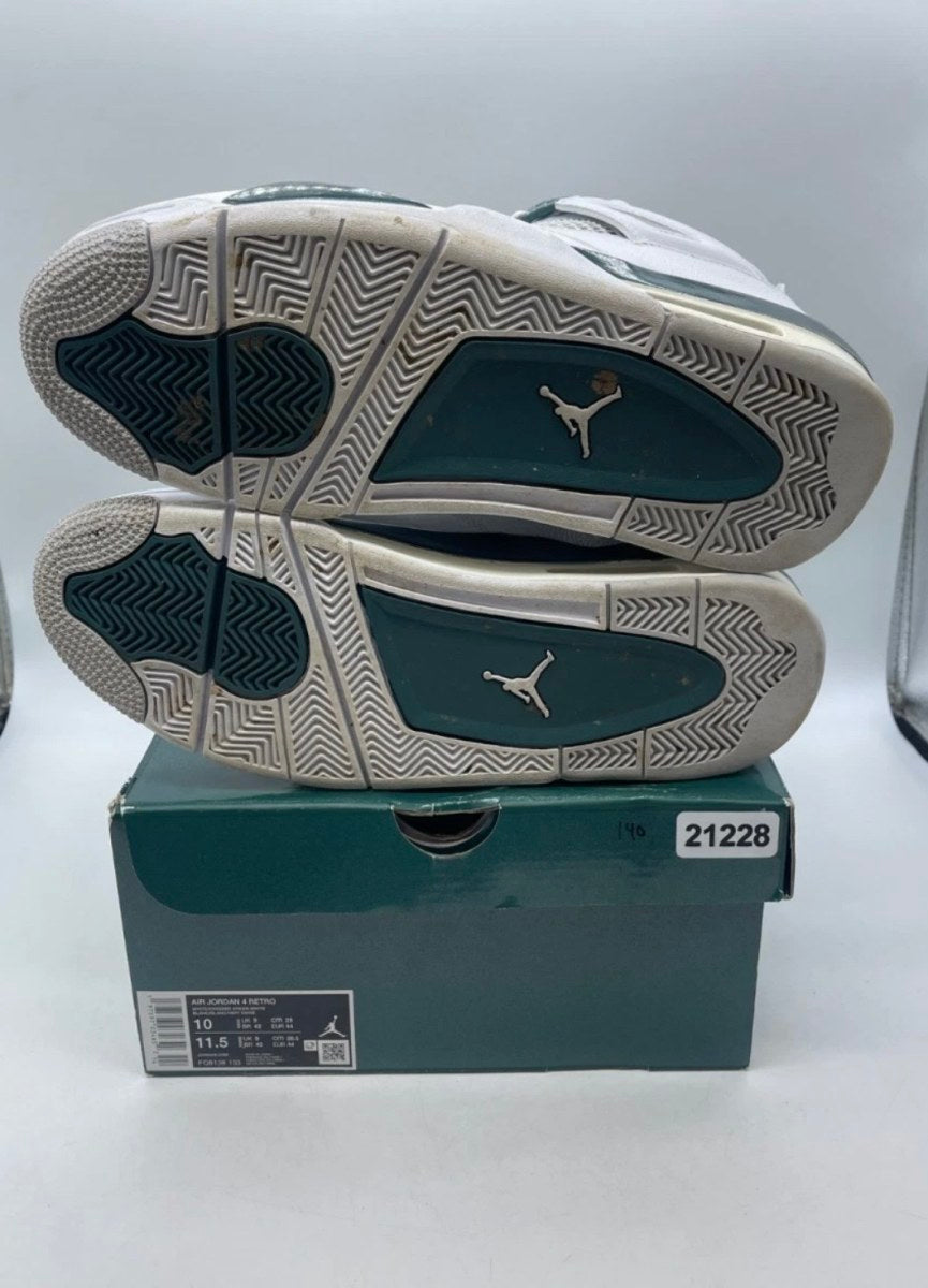 Jordan 4 Retro Oxidized Green 10 (Lightly Worn Pre-Owned)JordanWhite/Oxidized Green/White/Neutral Grey - Image 7