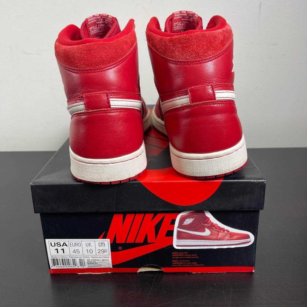 Jordan 1 Retro Gym Red 11 (Moderately Worn Pre-Owned)JordanGym Red/Sail - Image 4