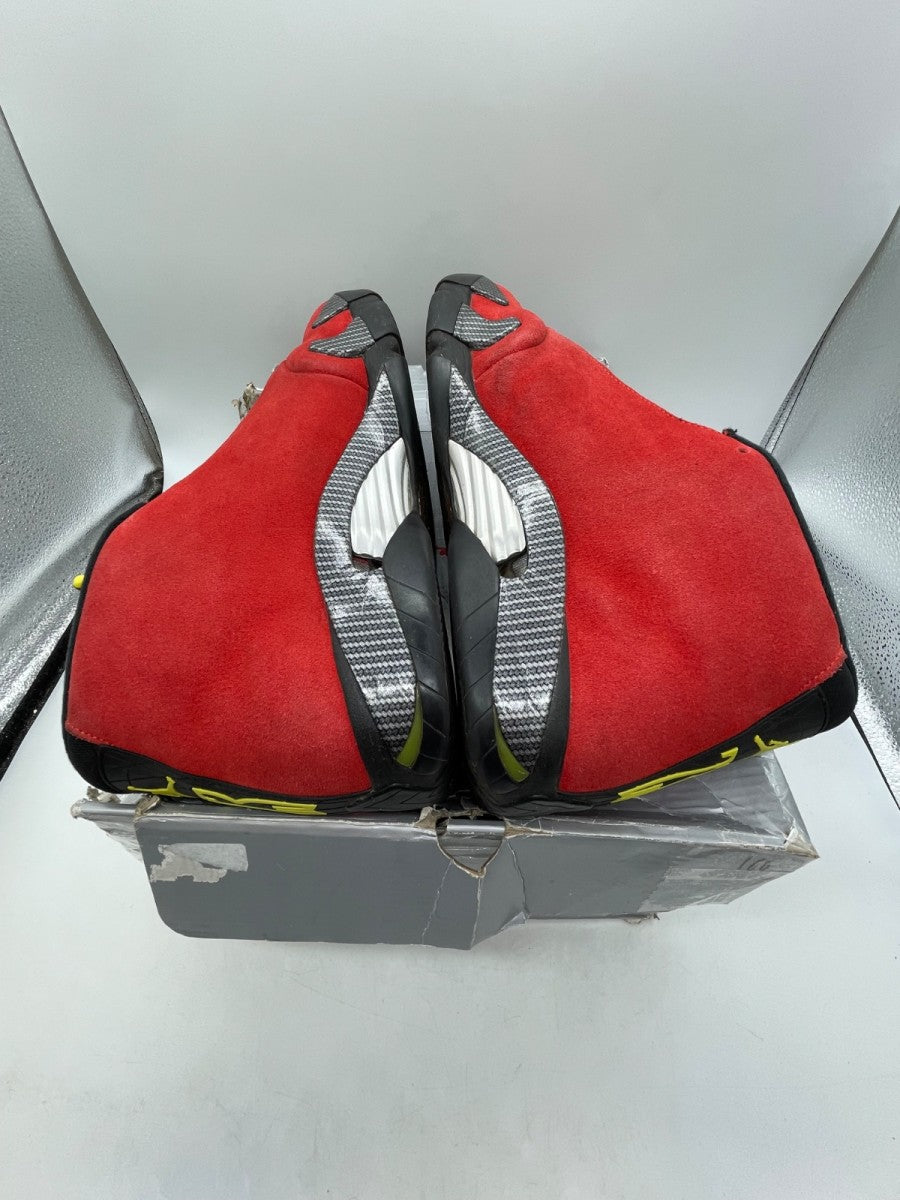 Jordan 14 Retro Ferrari (2025) 13 (Moderately Worn Pre-Owned)JordanChallenge Red/Black-Vibrant Yellow-Anthracite - Image 6