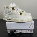 Jordan 4 Retro Metallic Gold (Women's) 11.5W (Moderately Worn Pre-Owned)JordanSail/Metallic Gold/Black - Image 1