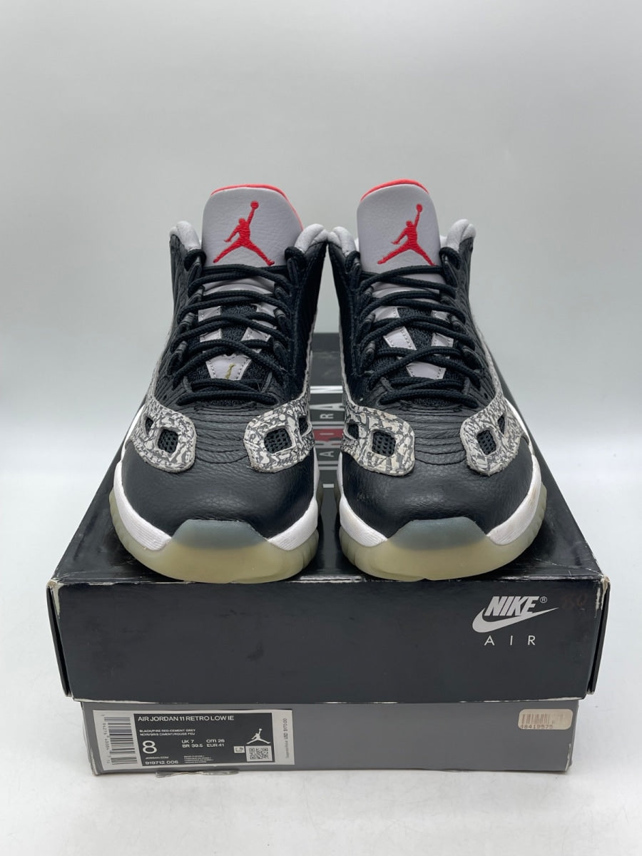 Jordan 11 Retro Low IE Black Cement 8 (Moderately Worn Pre-Owned) - Image 2