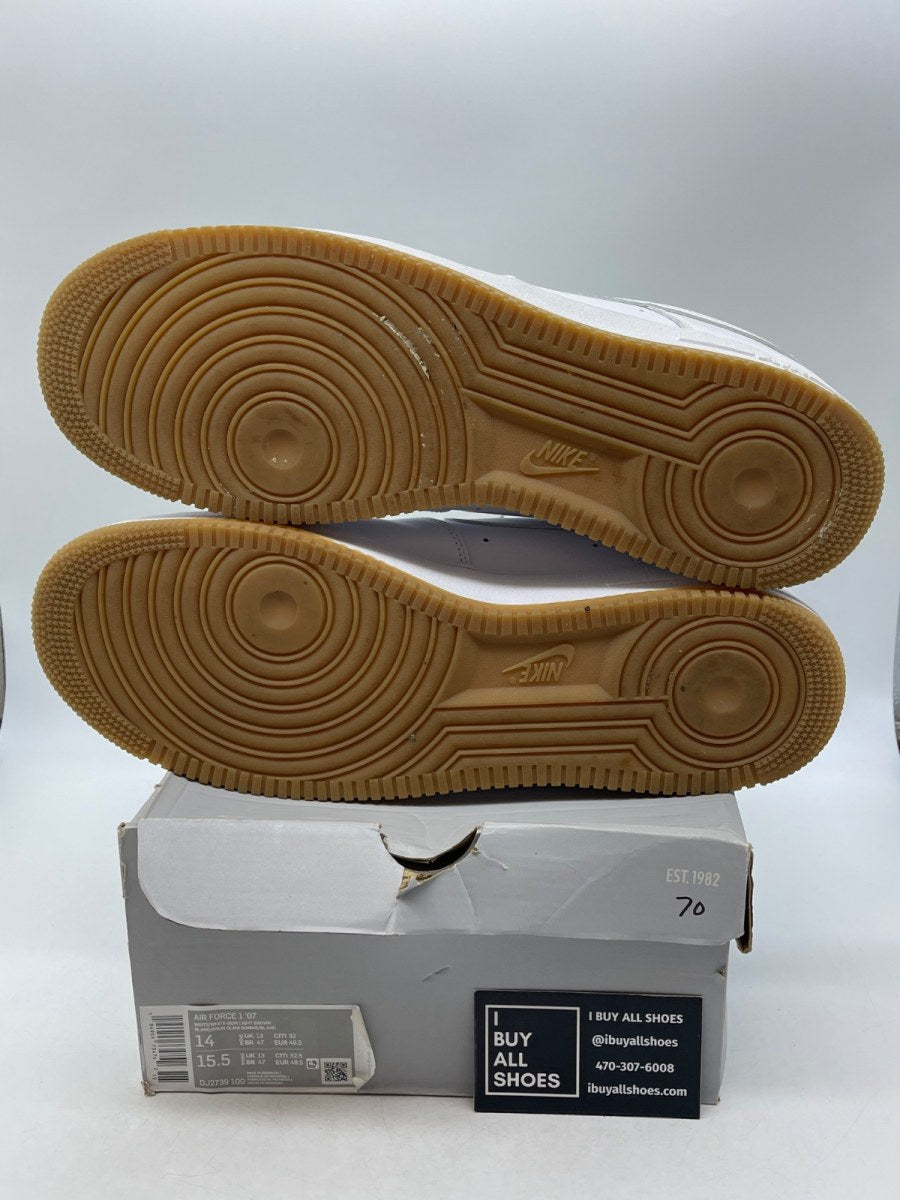 Nike Air Force 1 Low '07 White Gum 14 (Moderately Worn Pre-Owned) - Image 7