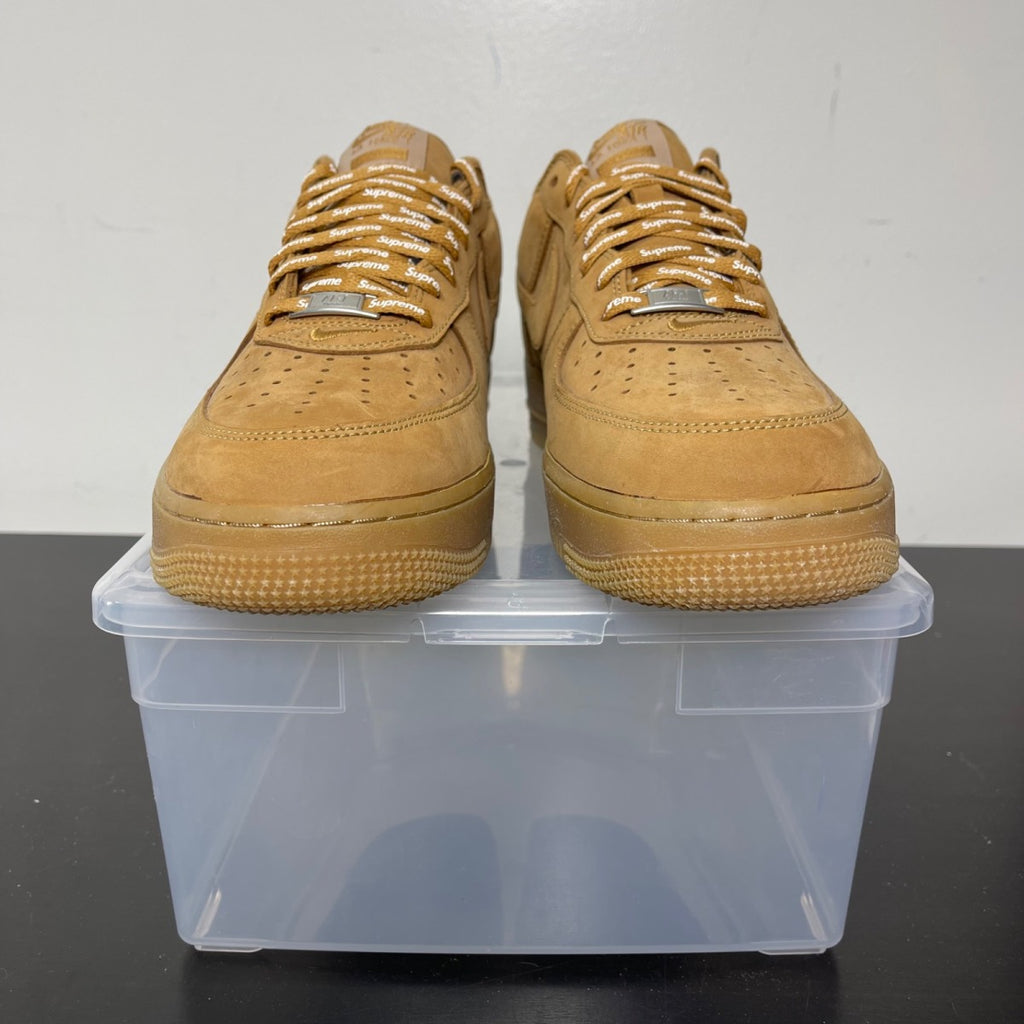 Nike Air Force 1 Low SP Supreme Wheat 11 (New Pre-Owned)NikeFlax/Flax-Gum Light Brown - Image 2