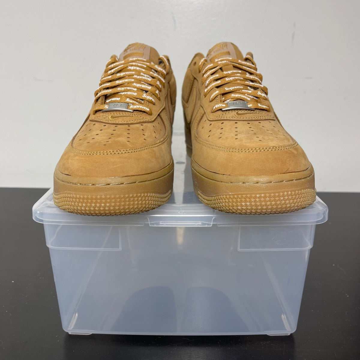 Nike Air Force 1 Low SP Supreme Wheat 11 (New Pre-Owned)NikeFlax/Flax-Gum Light Brown - Image 2