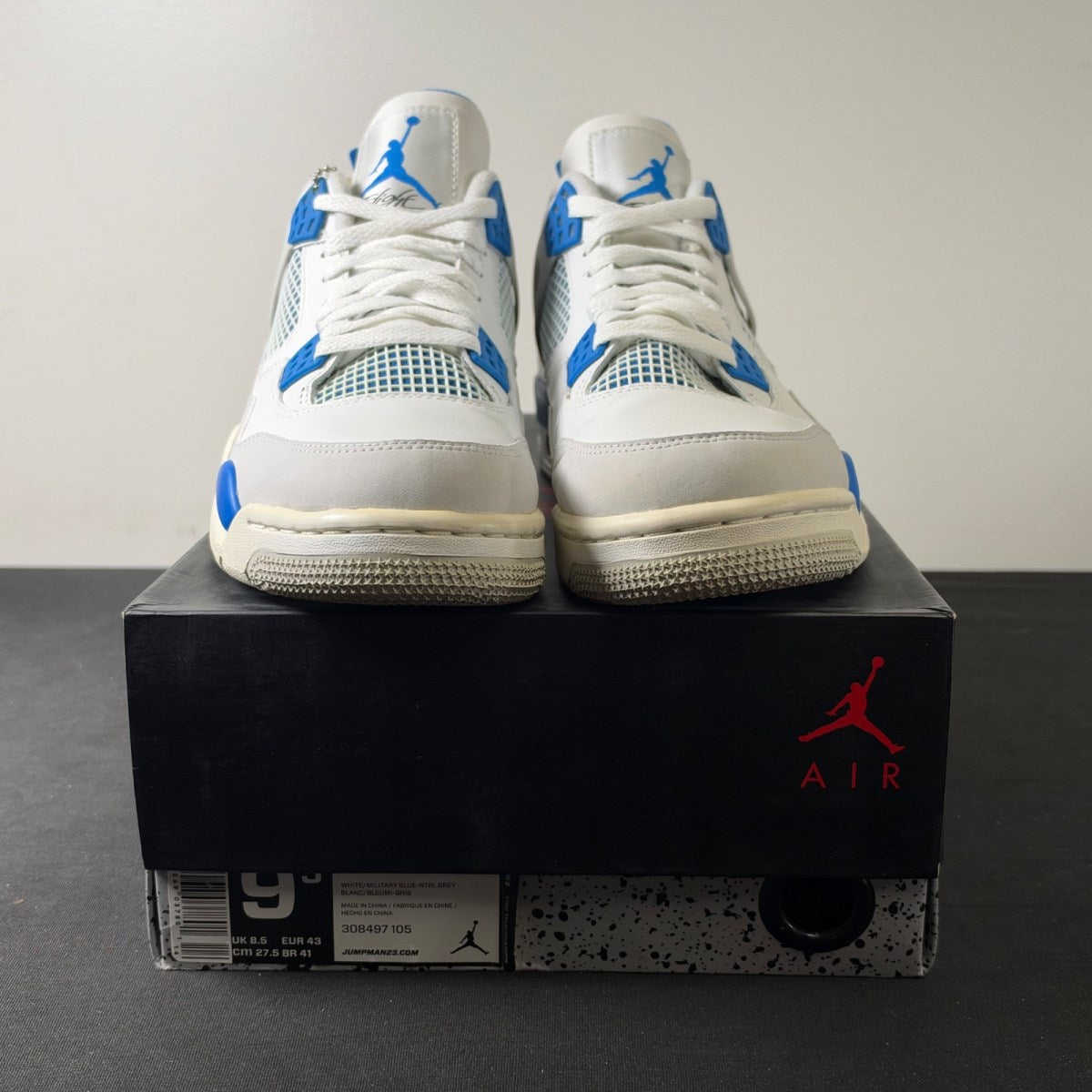Jordan 4 Retro Military Blue (2012) (Size 9.5) - Image 2
