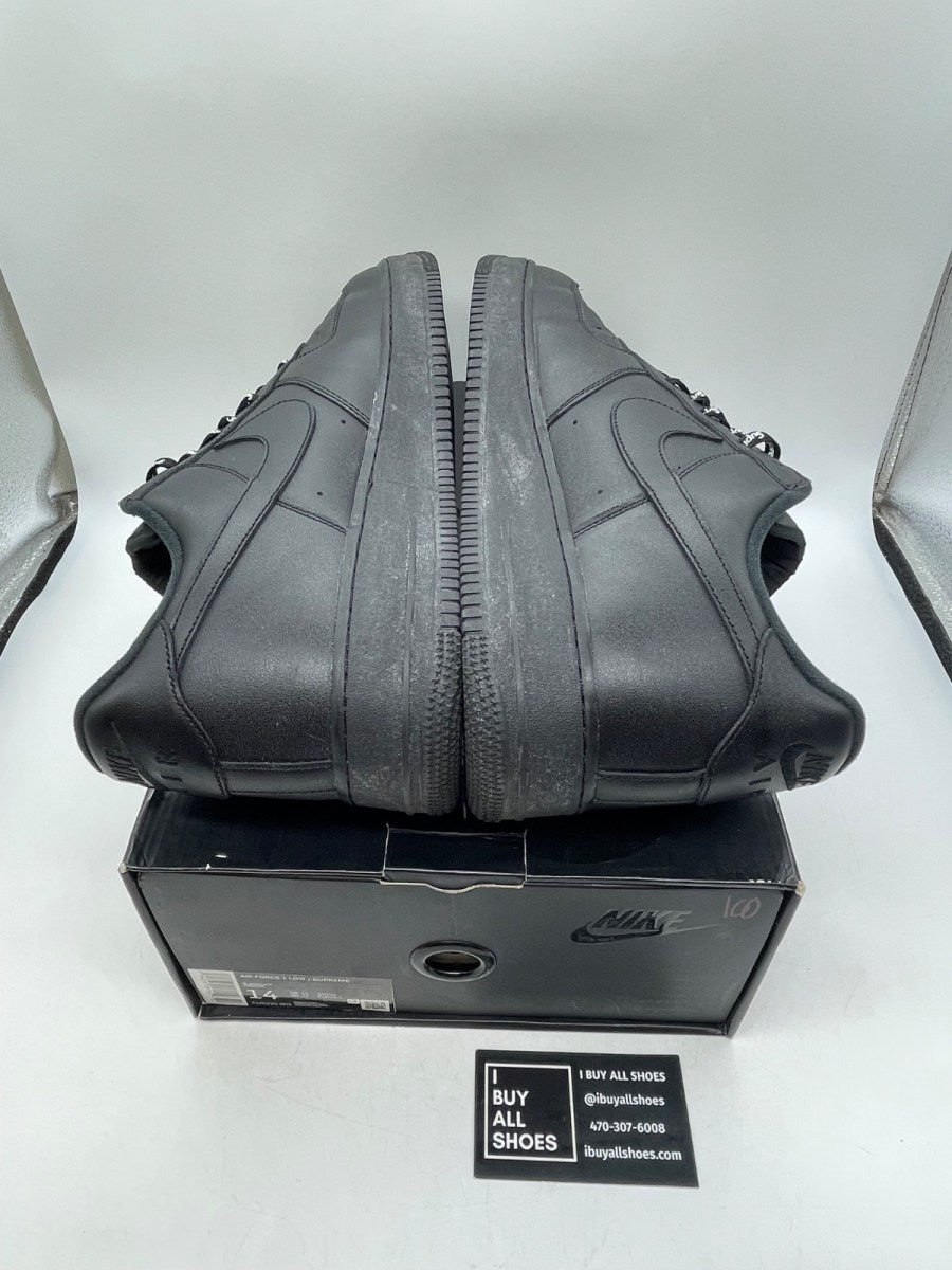 Nike Air Force 1 Low Supreme Black 14 (Moderately Worn Pre-Owned) - Image 6