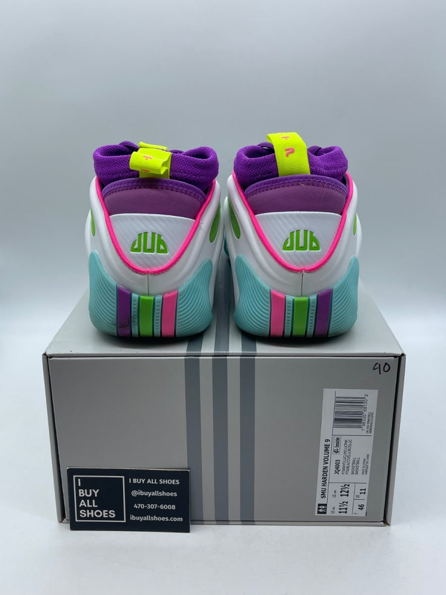 Jalen Williams x adidas Harden Vol. 9 'White Lucid Lime Pink' 11.5 (Moderately Worn Pre-Owned) - Image 3
