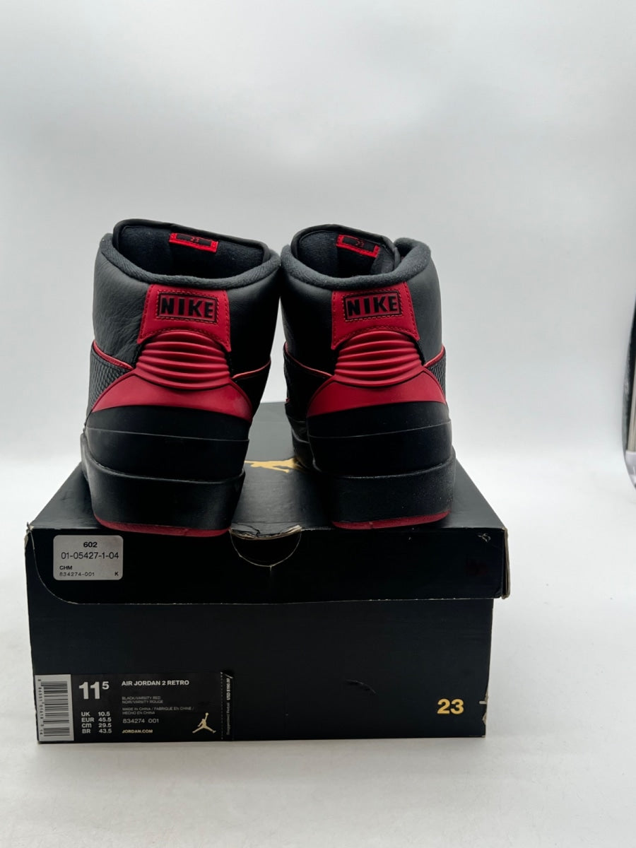 Jordan 2 Retro Alternate 87 11.5 (Lightly Worn Pre-Owned)JordanBlack/Gym Red-Black - Image 3