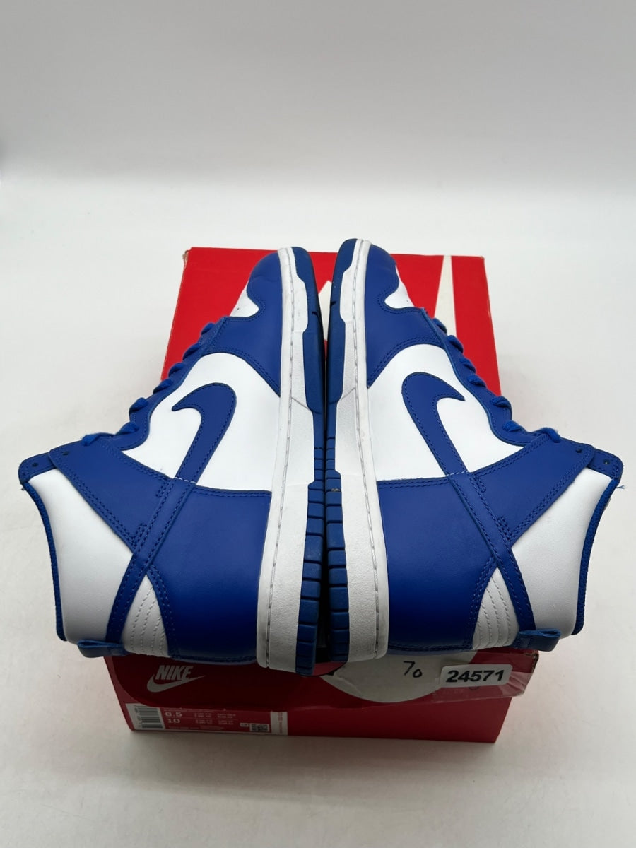 Nike Dunk High Game Royal 8.5 (Lightly Worn Pre-Owned)NikeWhite/Game Royal-Total Orange - Image 9