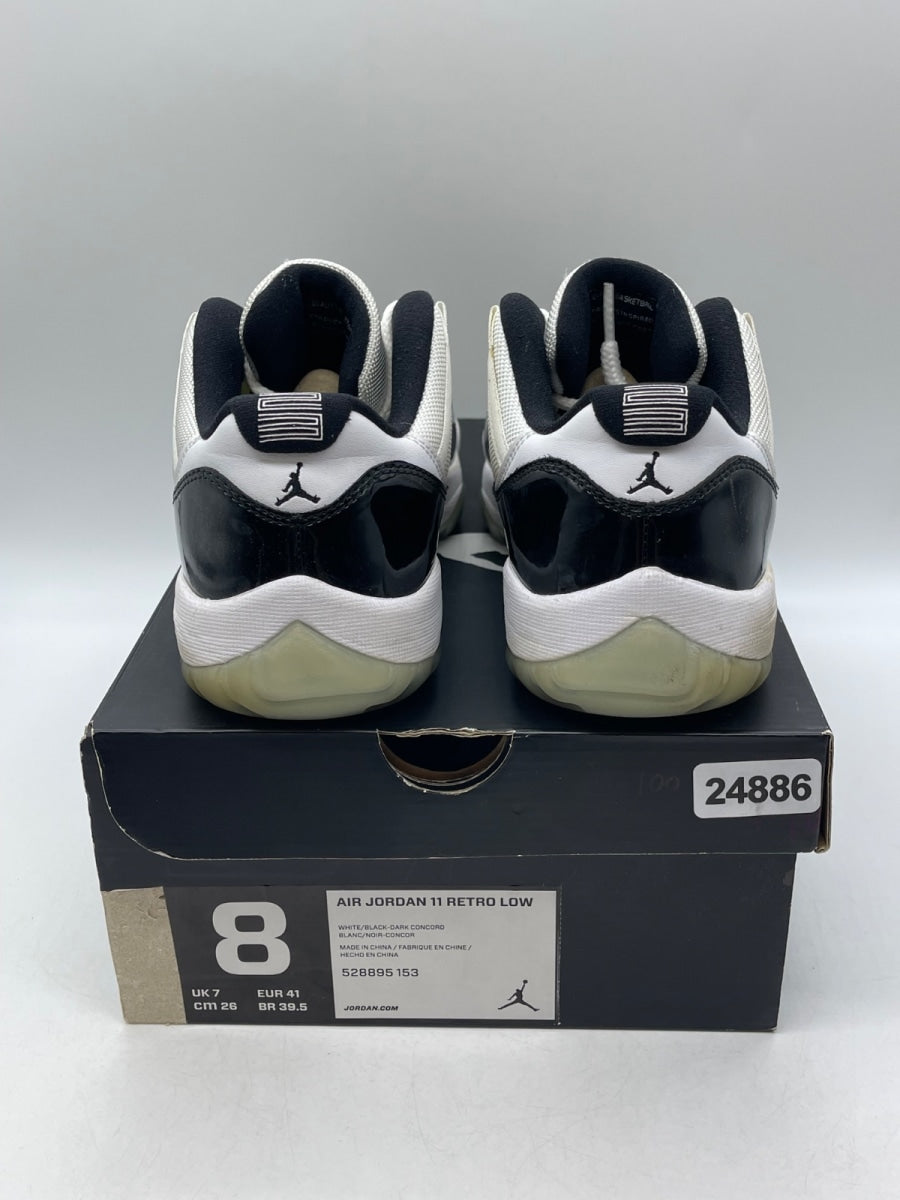 Jordan 11 Retro Low Concord 8 (Moderately Worn Pre-Owned)JordanWhite/Black-Concord - Image 3