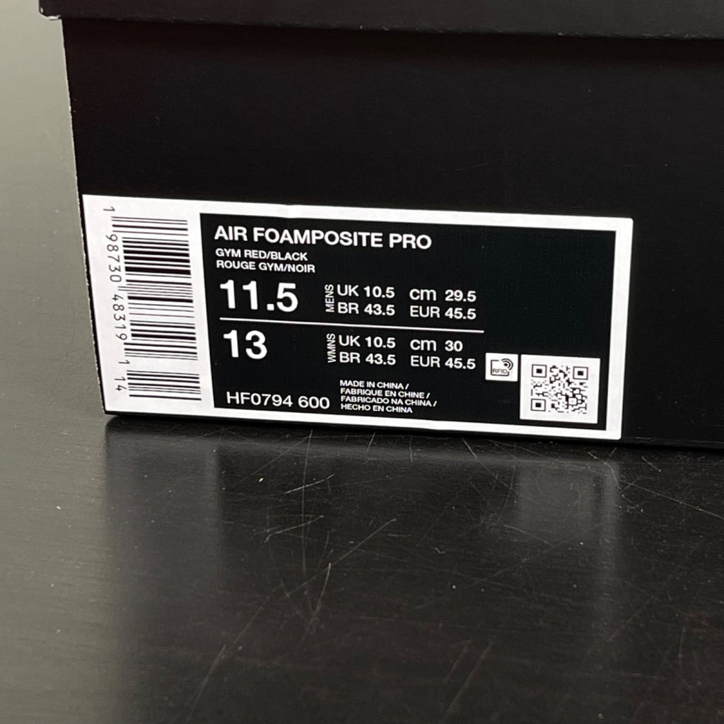 Nike Air Foamposite Pro Red October (2026) 11.5 (Moderately Worn Pre-Owned)NikeGym Red/Black - Image 7