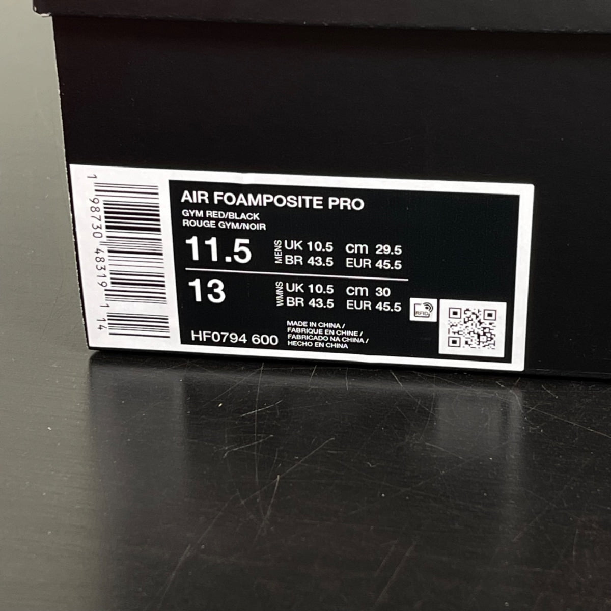 Nike Air Foamposite Pro Red October (2026) 11.5 (Moderately Worn Pre-Owned)NikeGym Red/Black - Image 7