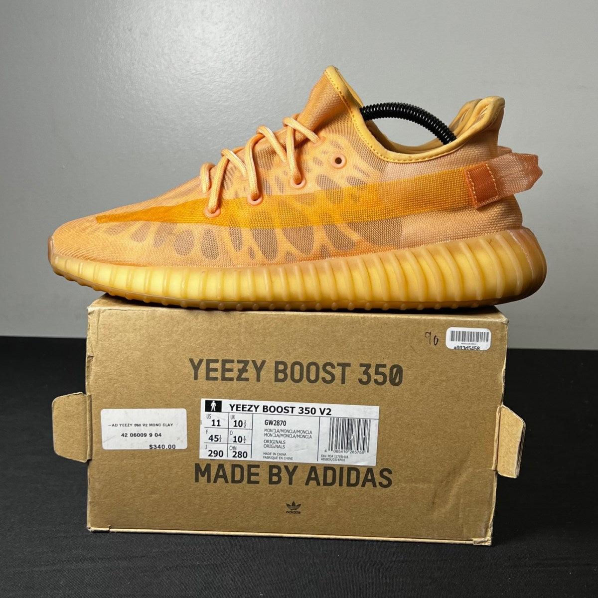 adidas Yeezy Boost 350 V2 Mono Clay 11 (Lightly Worn Pre-Owned)adidasMono Clay/Mono Clay/Mono Clay - Image 3