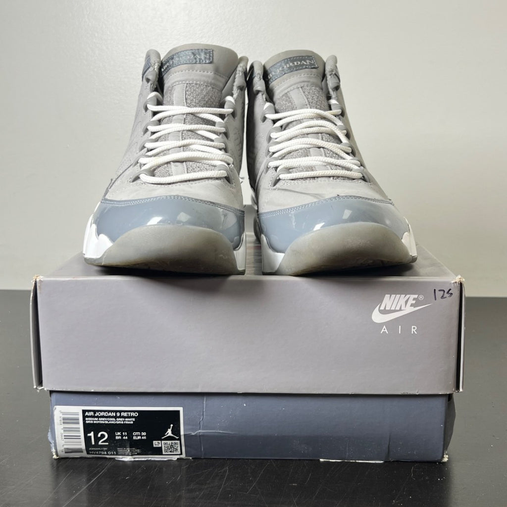 Jordan 9 Retro Cool Grey (2025) 12 (Moderately Worn Pre-Owned)JordanMedium Grey/White-Cool Grey - Image 2