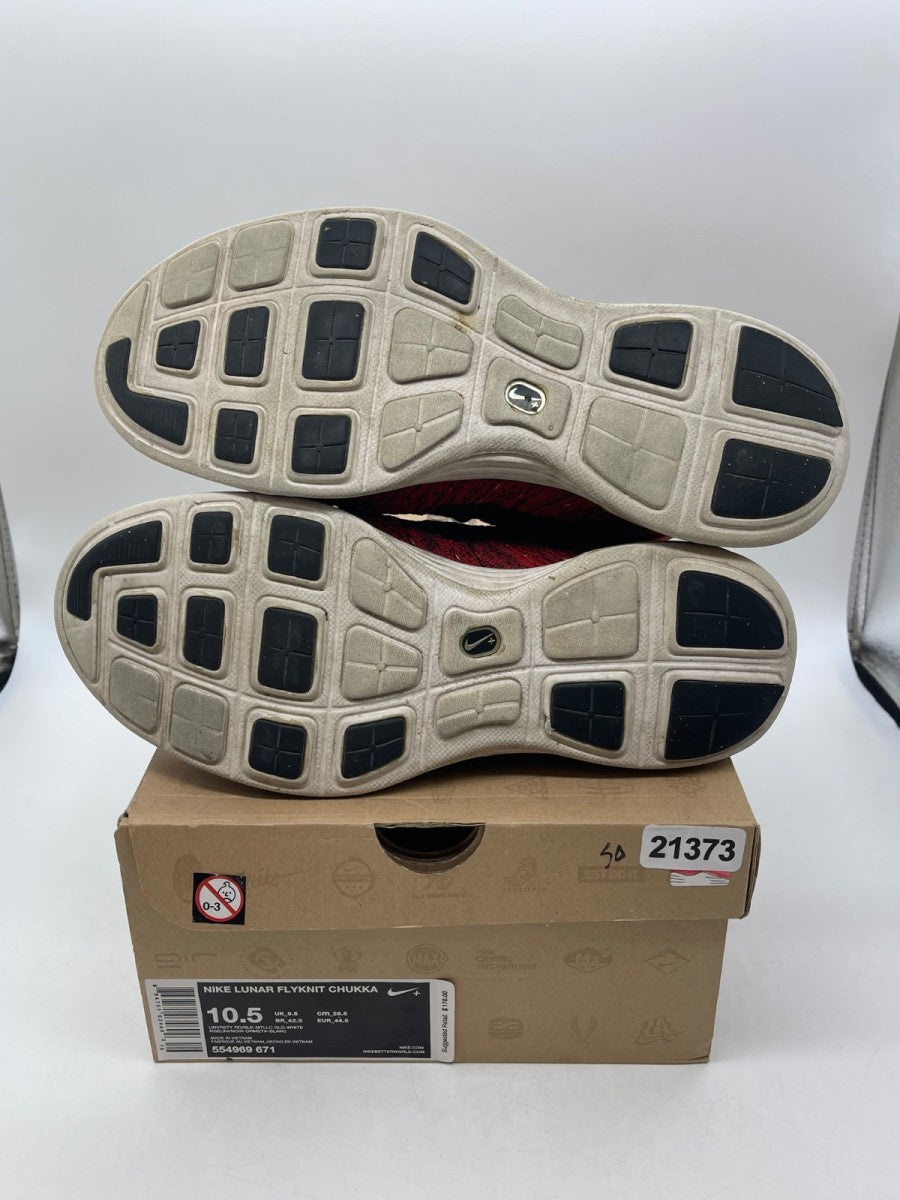 Nike Lunar Flyknit Chukka 'University Red' 10.5 (Heavily Worn Pre-Owned)Nike - Image 7