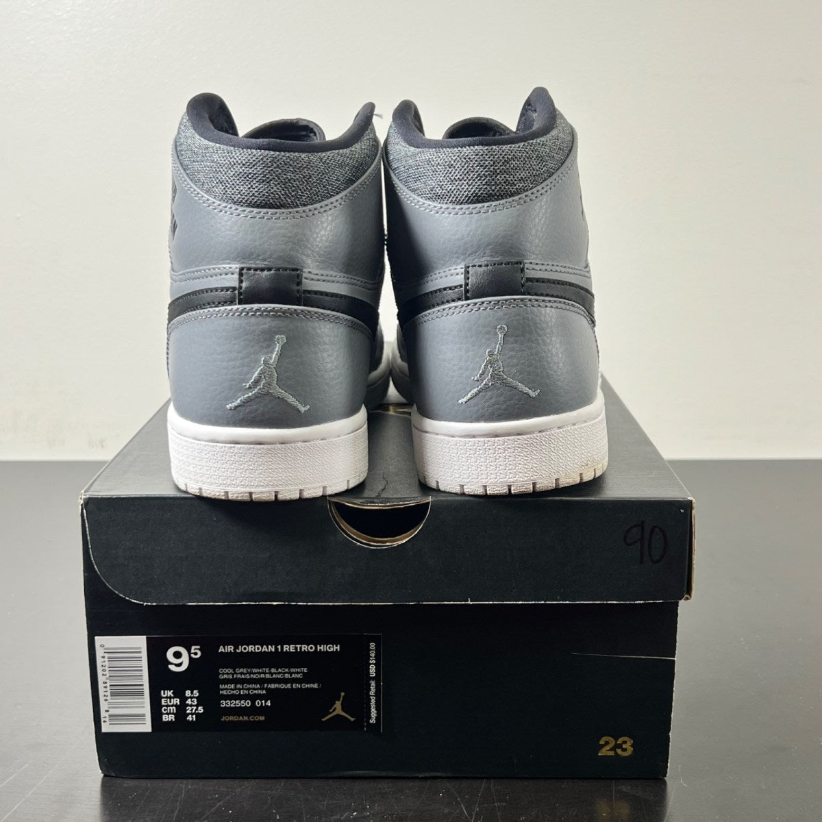 Jordan 1 Retro Rare Air Patch 9.5 (Moderately Worn Pre-Owned)JordanBlack/Gym Red-Black-White - Image 4
