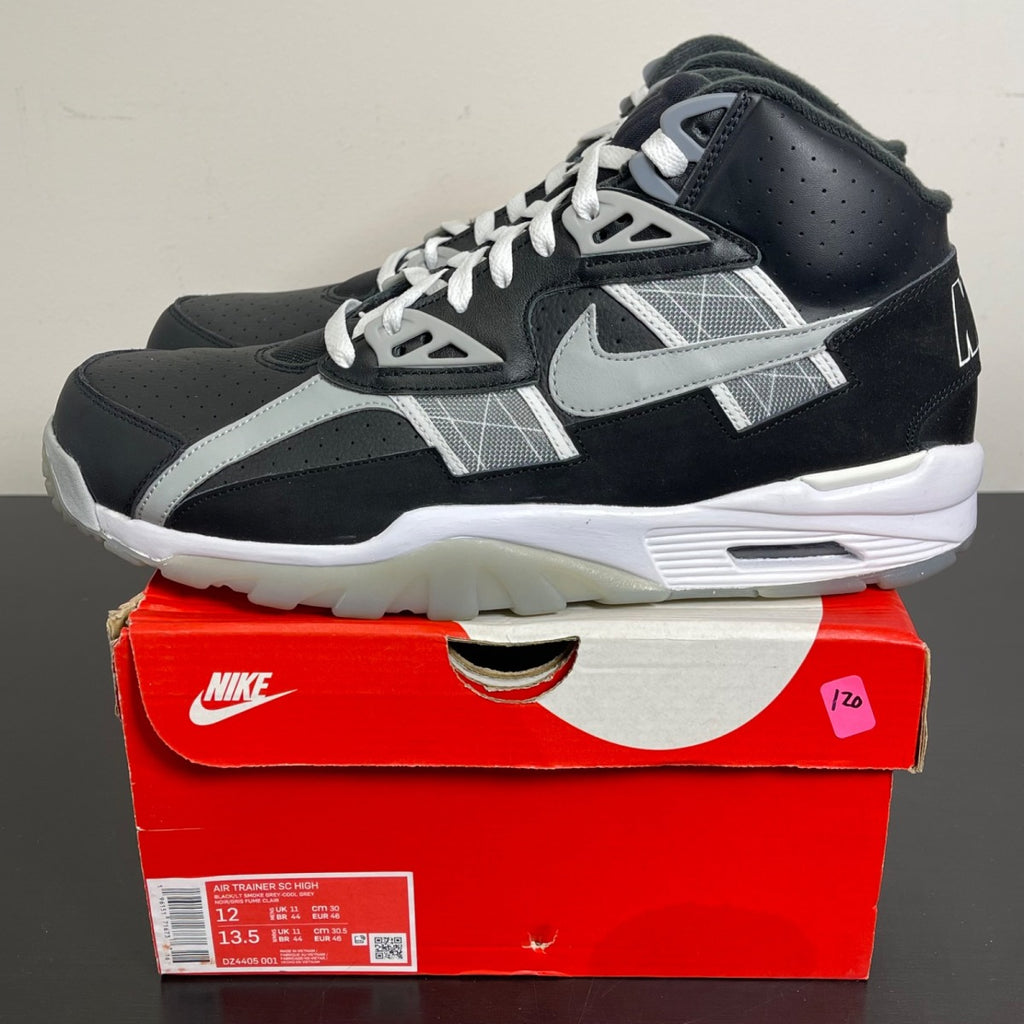 Nike Air Trainer SC High Raiders (2022) 12 (Moderately Worn Pre-Owned)NikeBlack/Light Smoke Grey/Cool Grey - Image 3