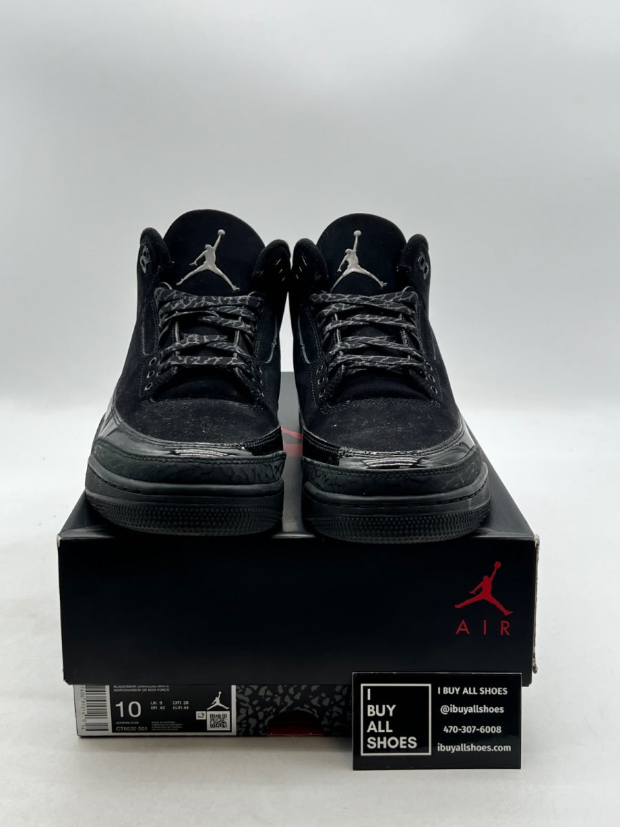 Jordan 3 Retro Black Cat (2025) 10 (Lightly Worn Pre-Owned) - Image 2