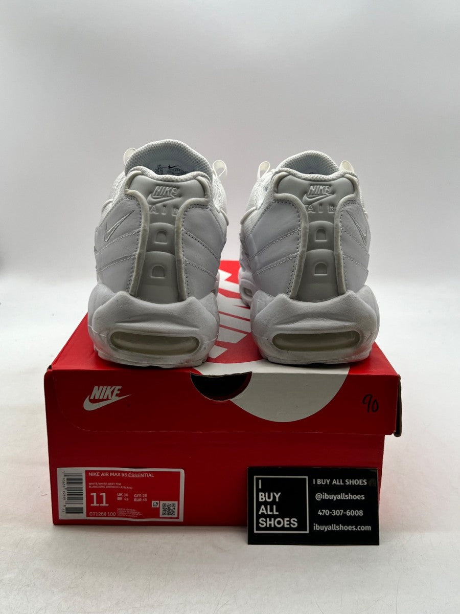 Nike Air Max 95 Essential White Grey Fog 11 (Lightly Worn Pre-Owned) - Image 3