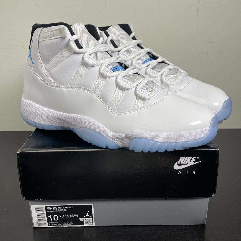 Jordan 11 Retro Legend Blue (2024) 10.5 (Moderately Worn Pre-Owned)JordanWhite/Legend Blue/Black - Image 1