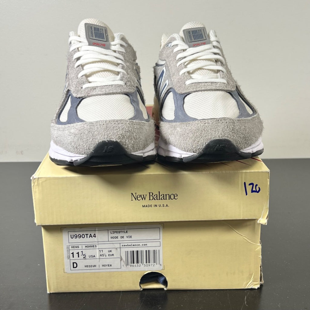 New Balance 990v4 MiUSA Grey Day (2023) 11.5 (VNDS Pre-Owned)New BalanceMarblehead/Vintage Indigo - Image 2