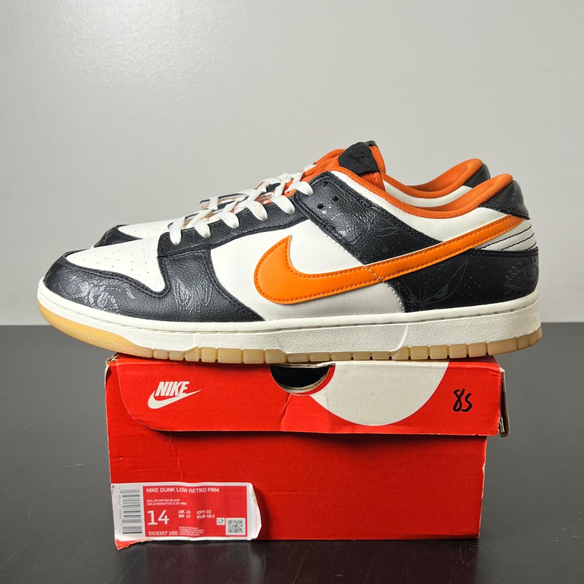 Nike Dunk Low PRM Halloween (2021) 14 (Lightly Worn Pre-Owned)NikeSail/Starfish-Black - Image 3