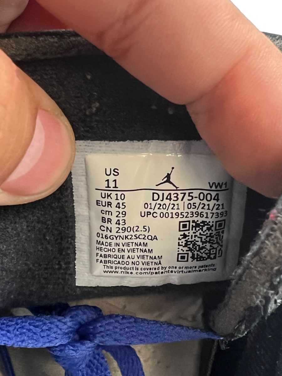 Jordan 2 Retro Low SP Off-White Black Blue 11 (Lightly Worn Pre-Owned)JordanBlack/Blue-Grey - Image 7