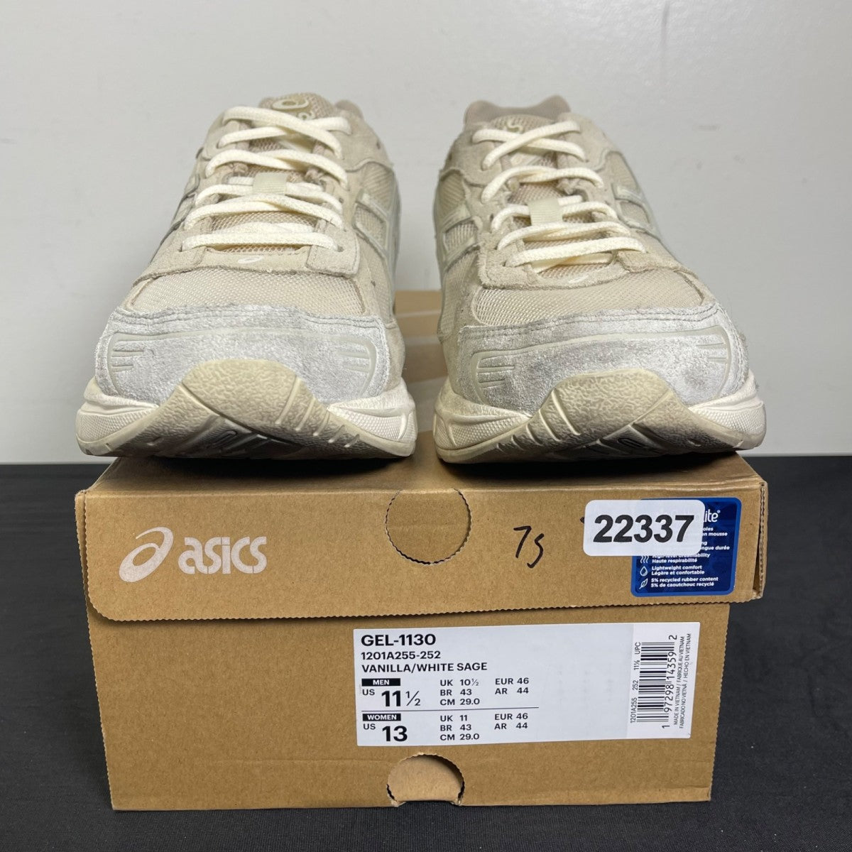 ASICS Gel-1130 Vanilla White Sage 11.5 (Moderately Worn Pre-Owned)ASICSVanilla/White Sage - Image 2