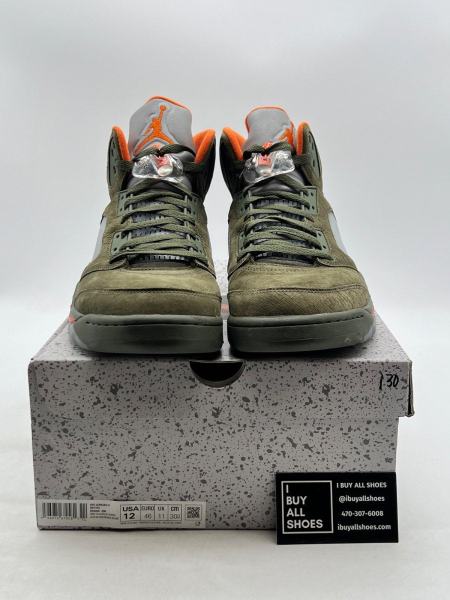 Jordan 5 Retro Olive (2024) 12 (Lightly Worn Pre-Owned) - Image 2
