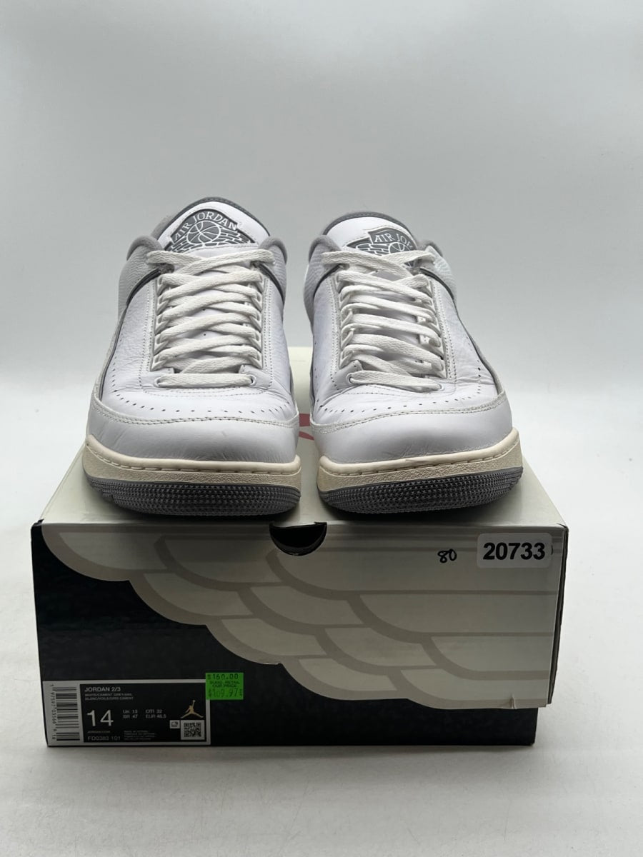 Jordan 2/3 White Cement 14 (Lightly Worn Pre-Owned) - Image 2