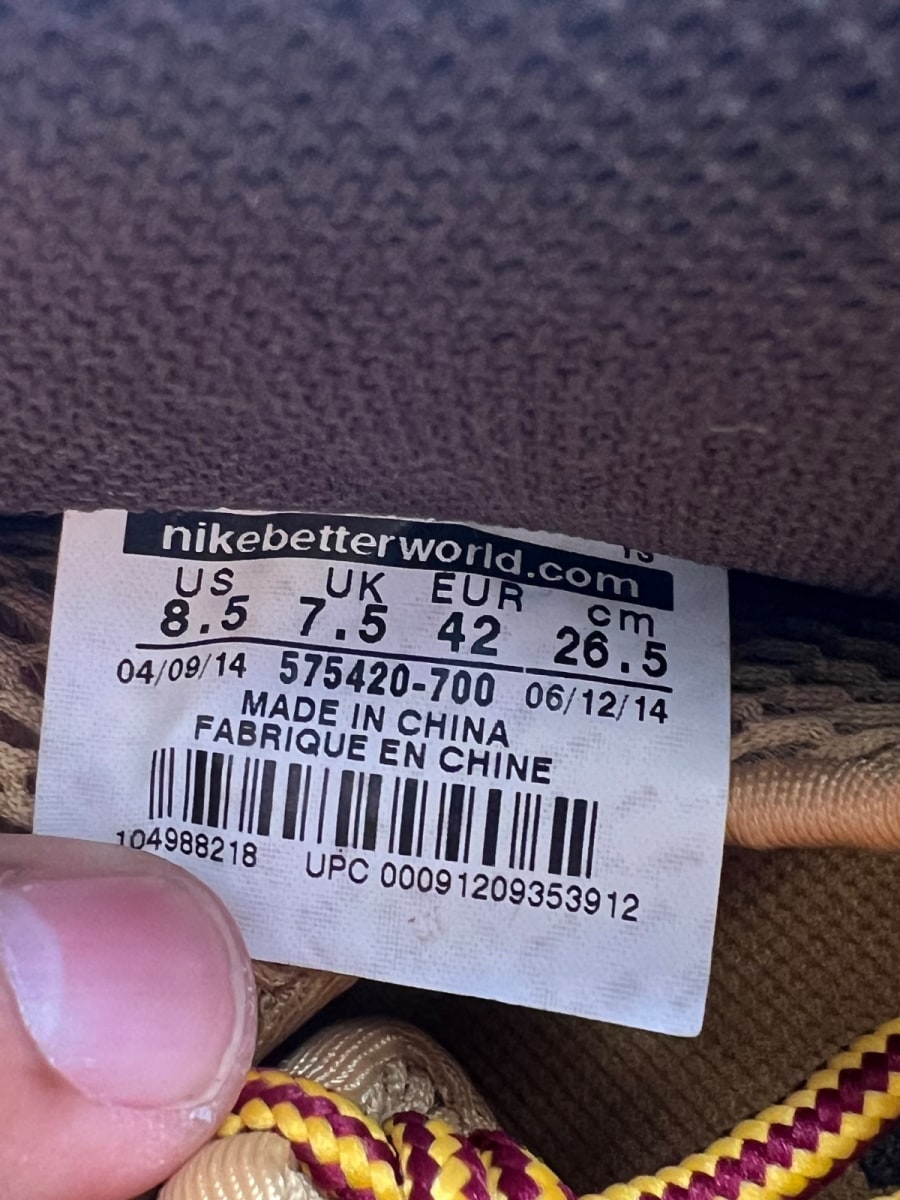Nike Air Foamposite One Wheat 8.5 (Moderately Worn Pre-Owned)NikeHaystack/Track Brown - Image 7
