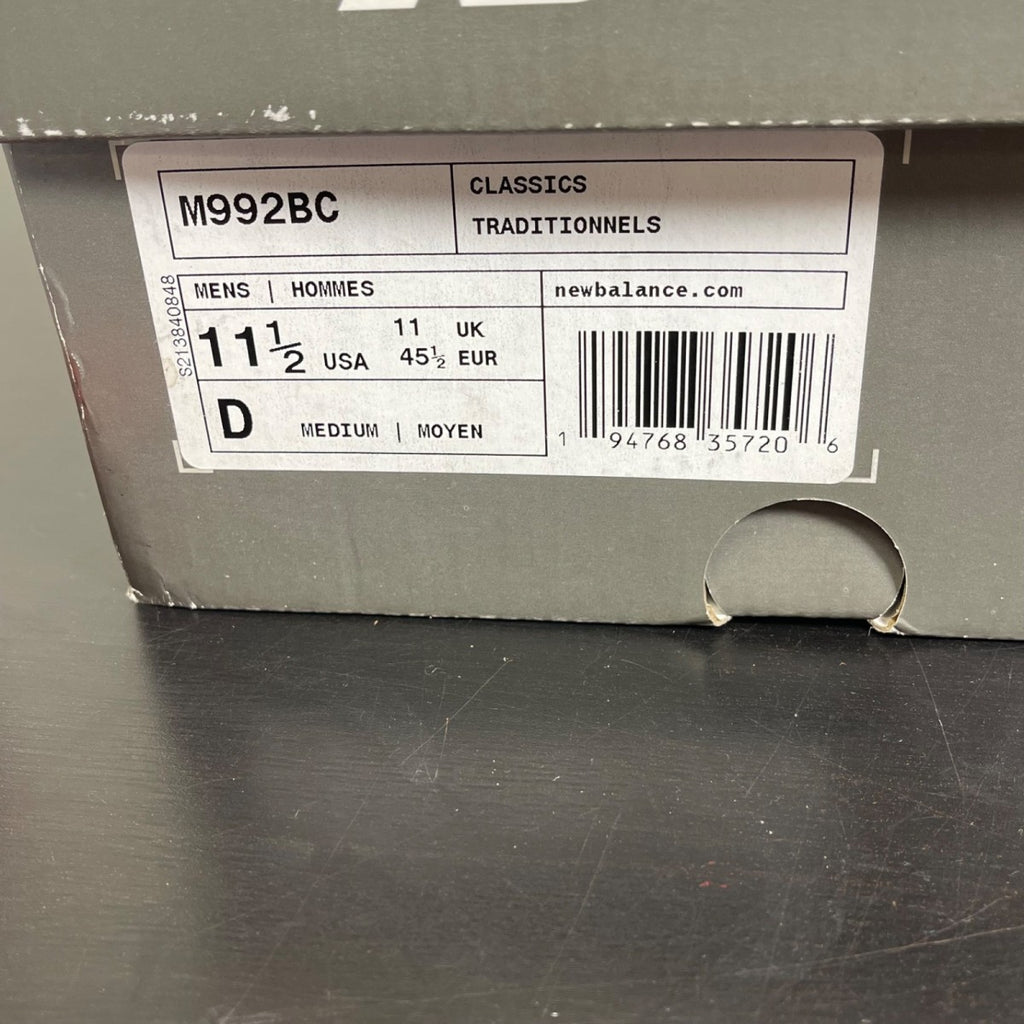New Balance 992 MiUSA Grey Multi (Size 11.5) Moderately Worn - Image 7